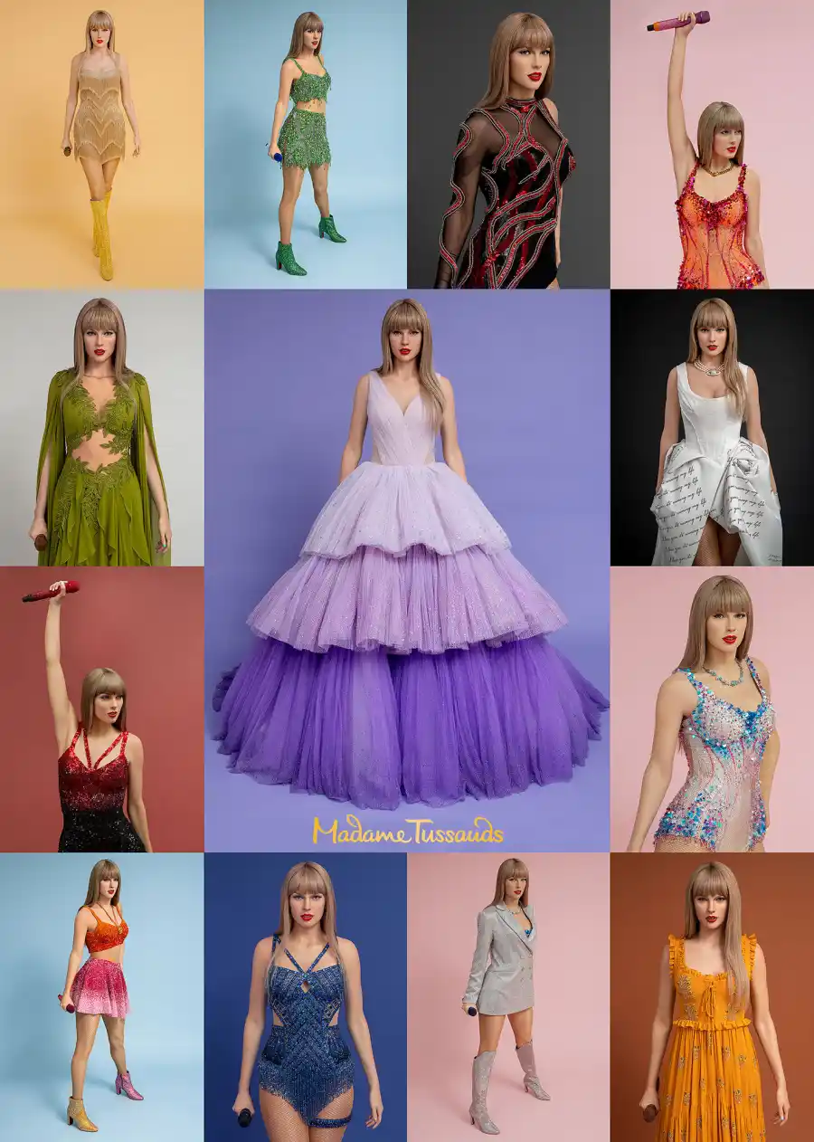Logo Madame Tussauds Unveils 13 New Taylor Swift Eras Tour Wax Figures
