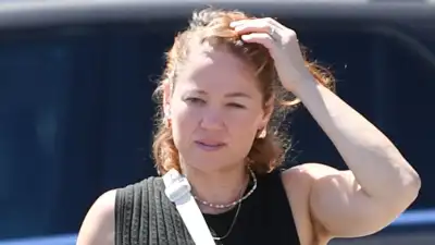 EXCLUSIVE: *NO WEB UNTIL 945PM EDT 15TH JULY* Erika Christensen favors the natural look as she steps out flaunting unshaven armpits 25 years after her breakout role in 'Traffic'