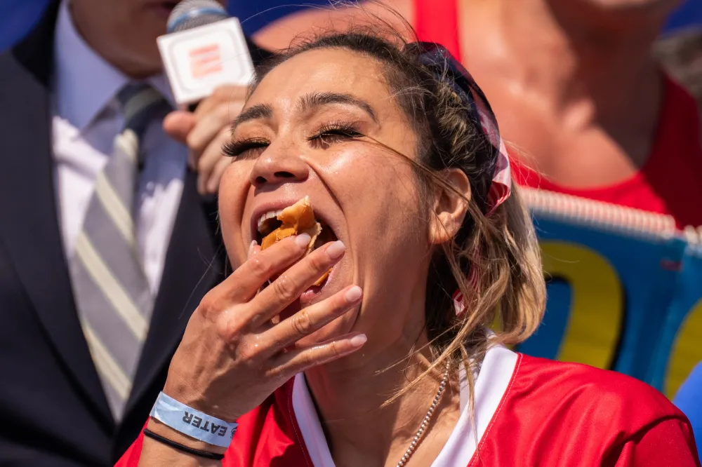 Miki Sudo Wins Hot Dog Eating Contest GettyImages-2222798188