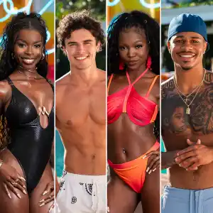 Olandria Carthen and Nicolas Nic Vansteenberghe Michelle Chelley Bissainthe and Ace Green Love Island Finale