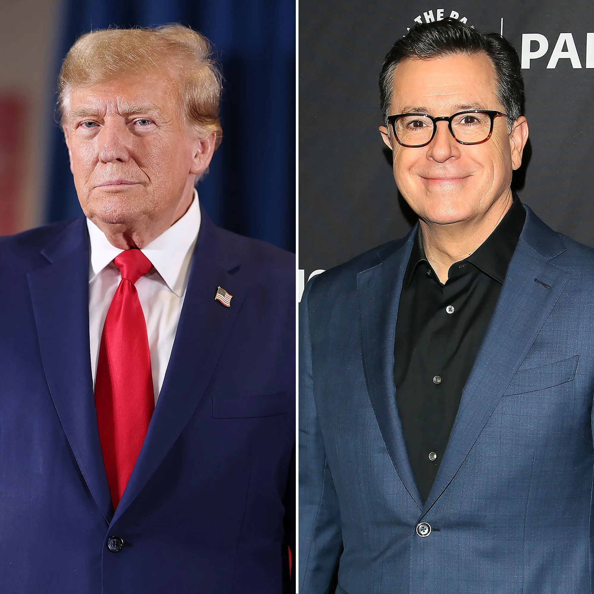 President Donald Trump Says Not Responsible for Stephen Colbert Late Show Cancellation