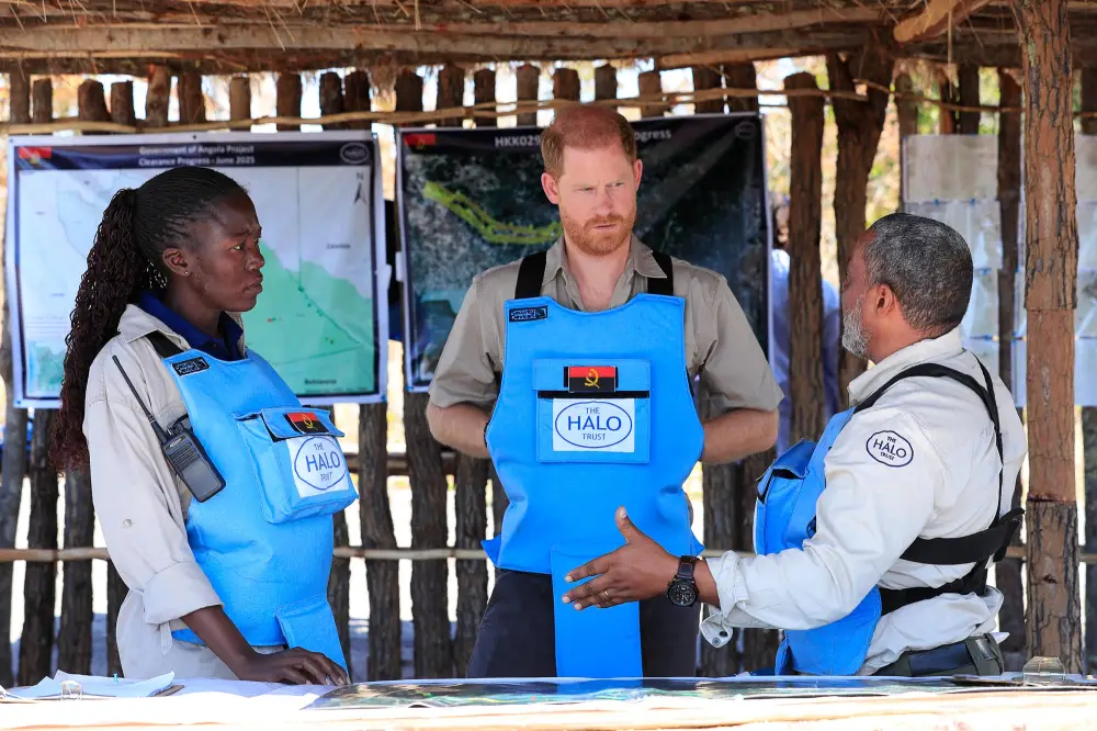 Prince Harry Travels for Solo Trip to Follow in Mom Princess Diana s Footsteps Photos Duke of Sussex at a minefield in Cuito Cuanavale