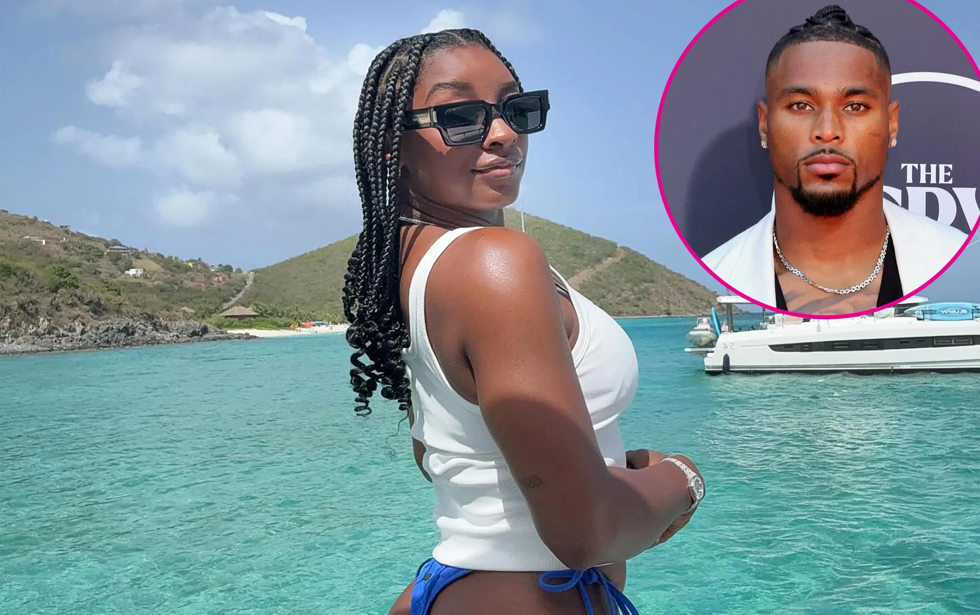 Simone Biles Gets Cheeky in a Sexy Thong Bikini and Jonathan Owens Approves 007