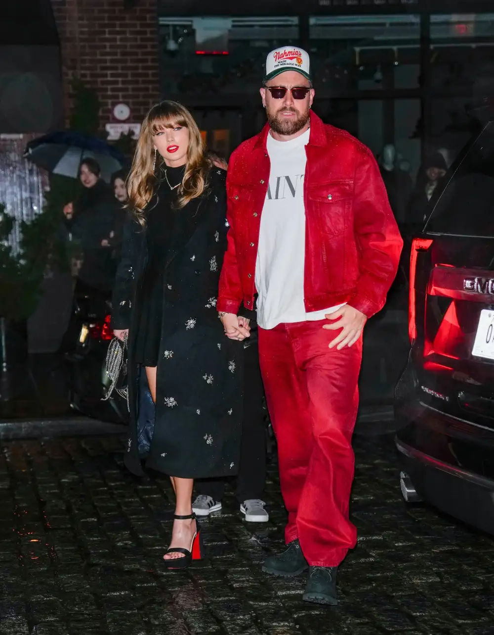 Taylor Swift Rocks Her Own Merch on Lunch Date With Travis Kelce NYC