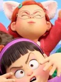 A still of four cartoon girls from Disney and Pixar's Turning Red