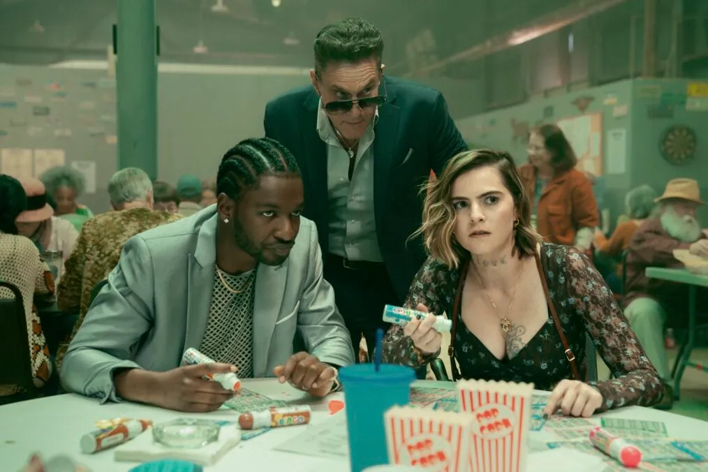 Jay Will, Chris Caldovino and McKenna Quigley Harrington in Tulsa King