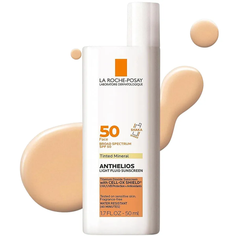 USW 2532 StarStyle_3_4 beauty Anthelios Mineral Tinted Sunscreen for Face with SPF spill 2 jpg
