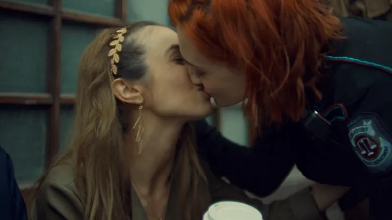  Dominique Provost-Chalkley and Katherine Barrell in Wynonna Earp