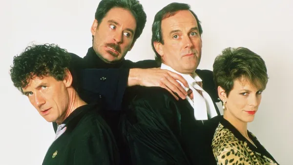 Jamie Lee Curtis and the cast of A Fish Called Wanda