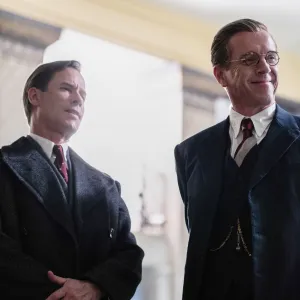 Guy Pearce and Damien Lewis in A Spy Among Friends