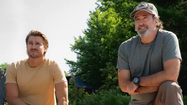 Chad Michael Murray and Scott Patterson in Sullivan's Crossing