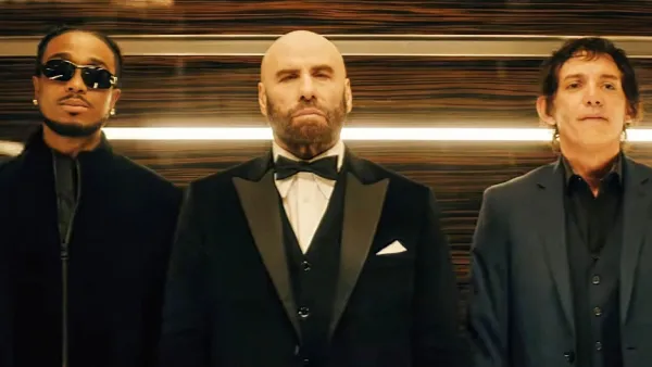 Quavo, John Travolta, Lukas Haas in High Rollers