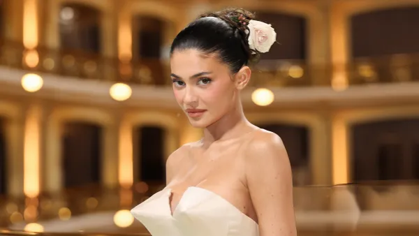 Kylie Jenner in a luxurious ballroom