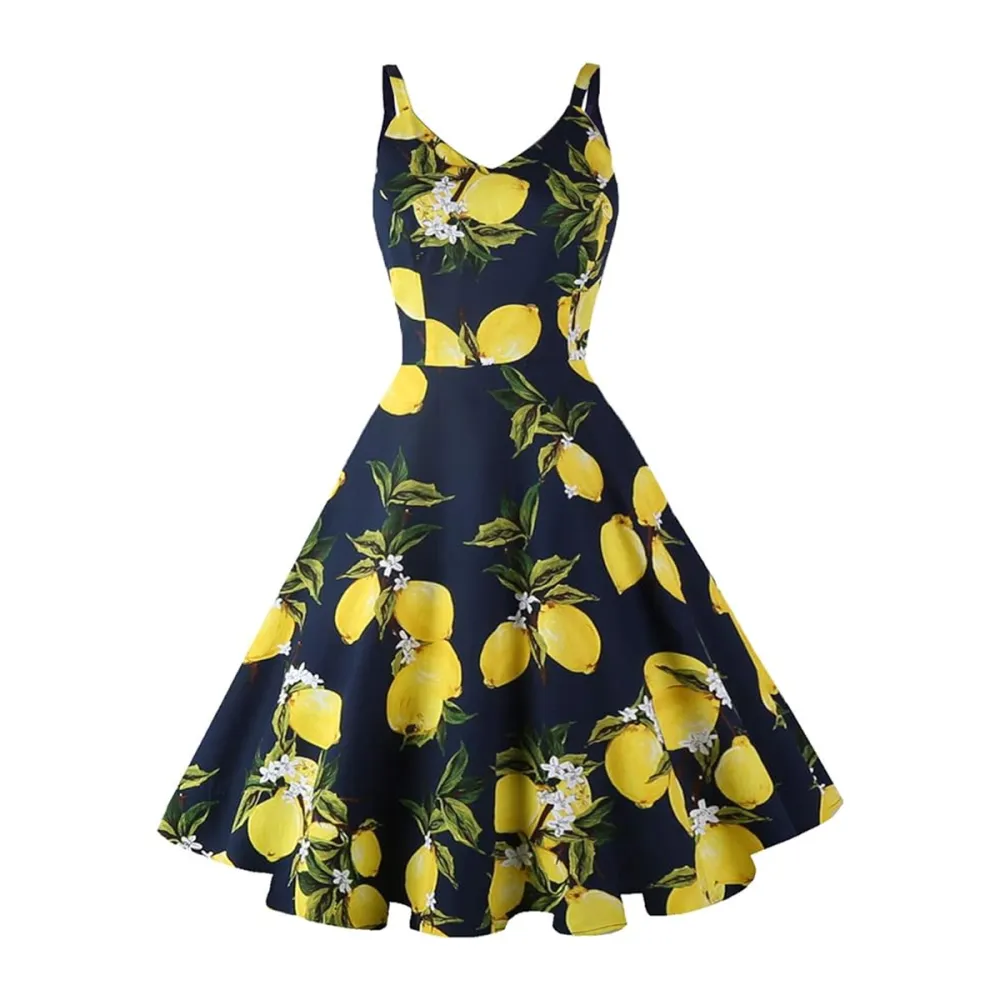 Goobgs Retro Spaghetti Strap Swing Dresses Amazon