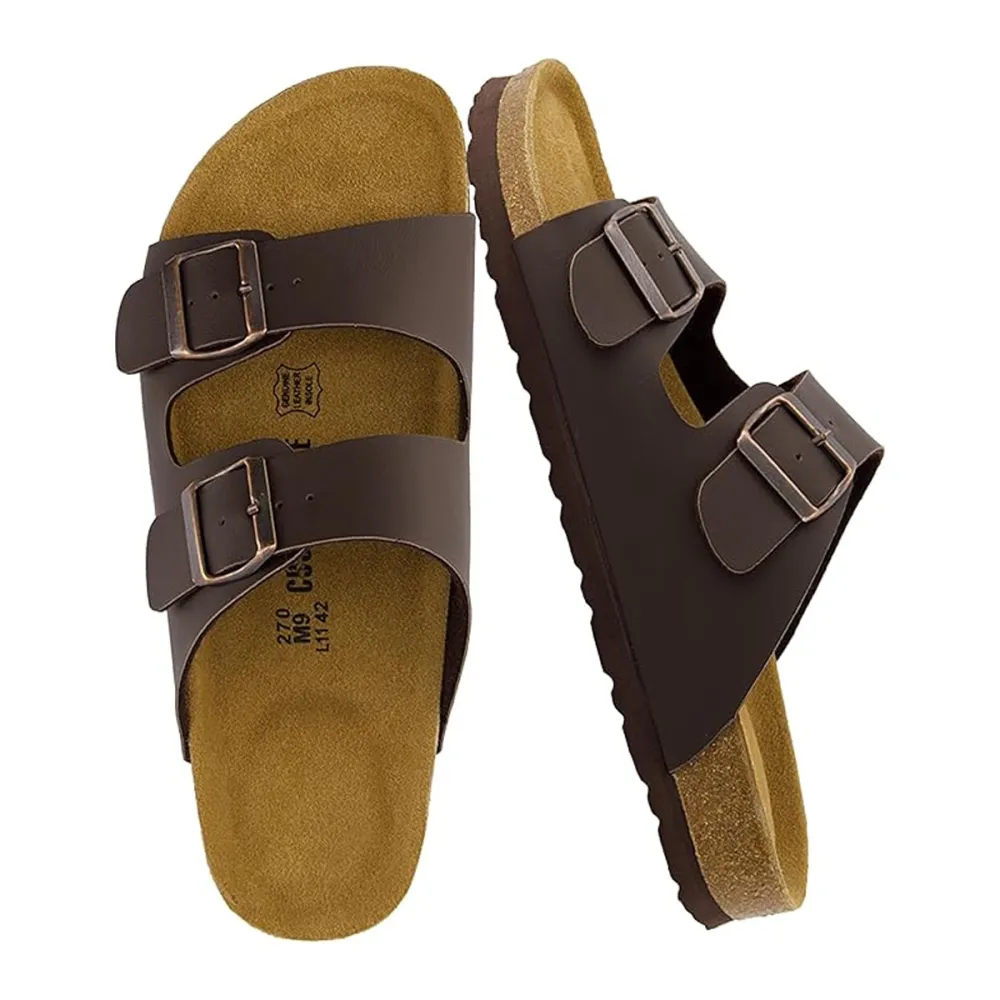 CUSHIONAIRE Lane Cork Footbed Mens Sandals