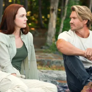 Morgan Kohan and Chad Michael Murray in Sullivan's Crossing