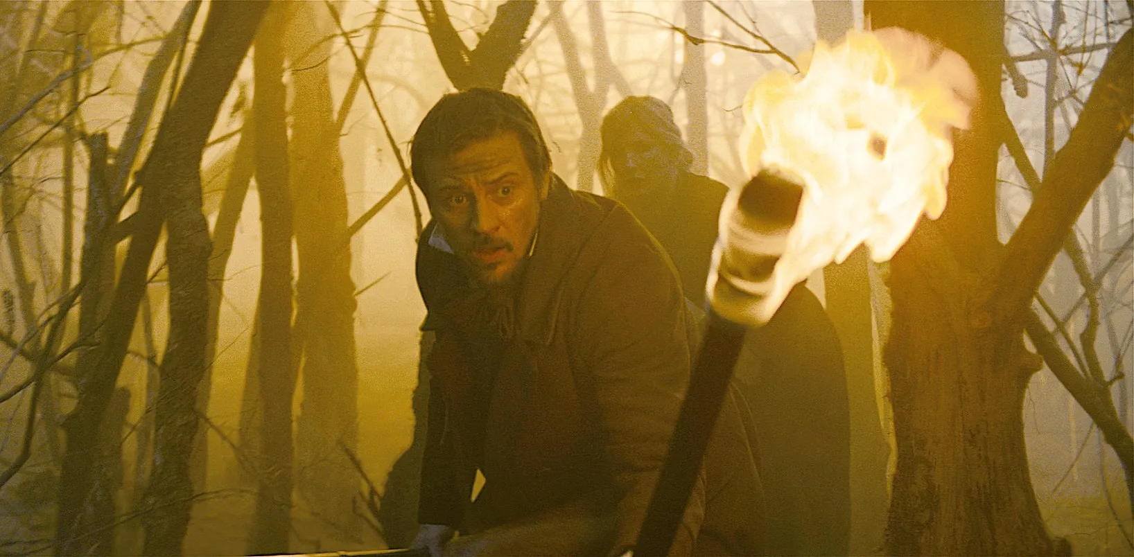 Boyd Holbrook and Kelly Reilly in The Cursed