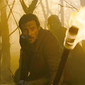 Boyd Holbrook and Kelly Reilly in The Cursed