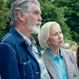 Celia Imrie, Sir Ben Kingsley, Helen Mirren, Pierce Brosnan in The Thursday Murder Club