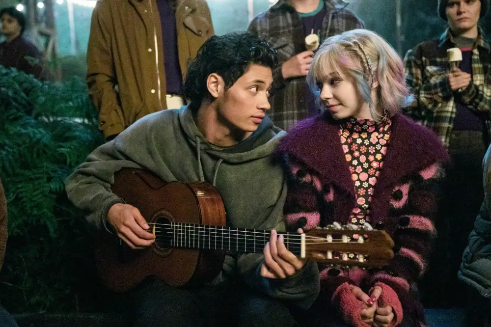 Noah B. Taylor as Bruno, Emma Myers as Enid Sinclair in episode 203 of Wednesday