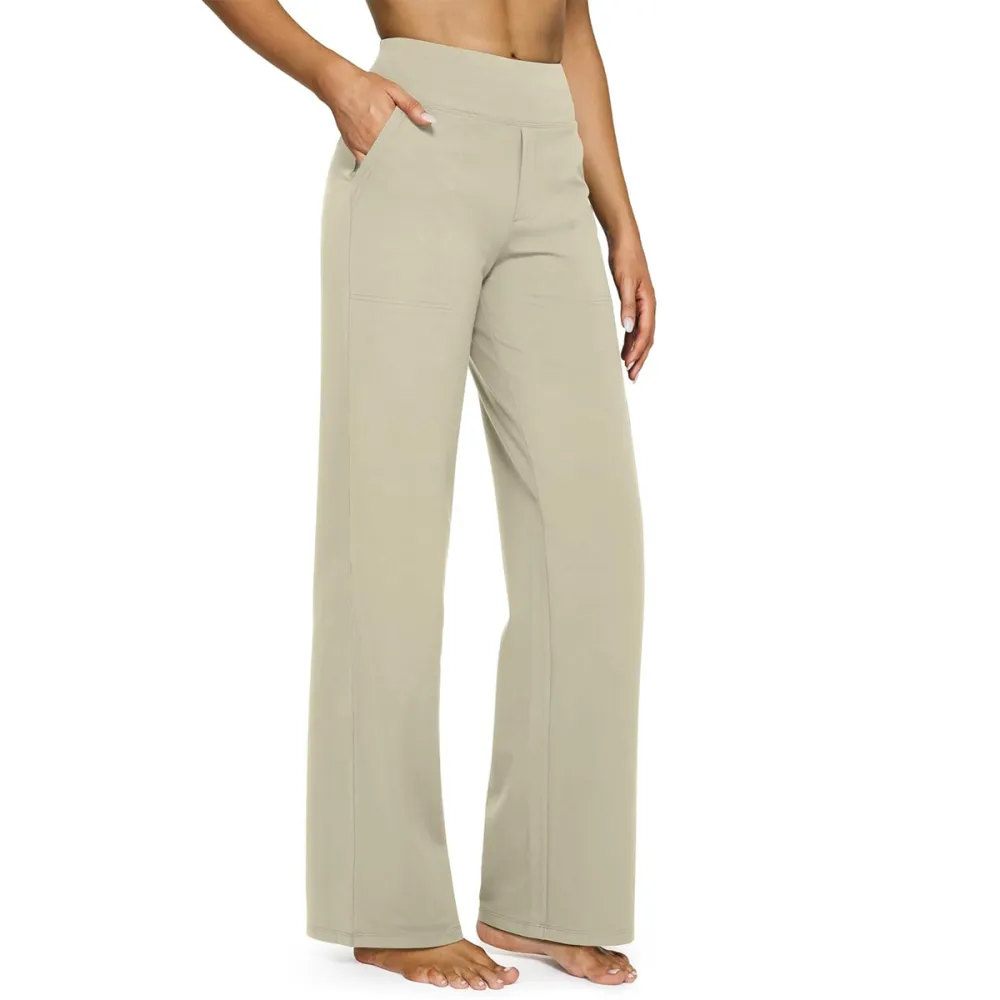 G4Free High Waist Wide Leg Yoga Pants with Pockets