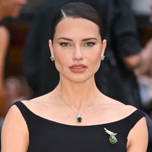 NEW YORK, NEW YORK - APRIL 25: Adriana Lima arrives to Tiffany's launch of Blue Book 2025: Sea of Wonder at The Metropolitan Museum of Art on April 25, 2025 in New York City. (Photo by James Devaney/GC Images)