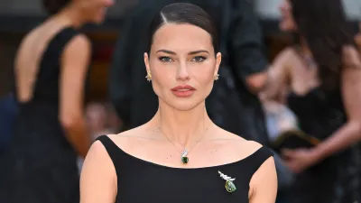 NEW YORK, NEW YORK - APRIL 25: Adriana Lima arrives to Tiffany's launch of Blue Book 2025: Sea of Wonder at The Metropolitan Museum of Art on April 25, 2025 in New York City. (Photo by James Devaney/GC Images)