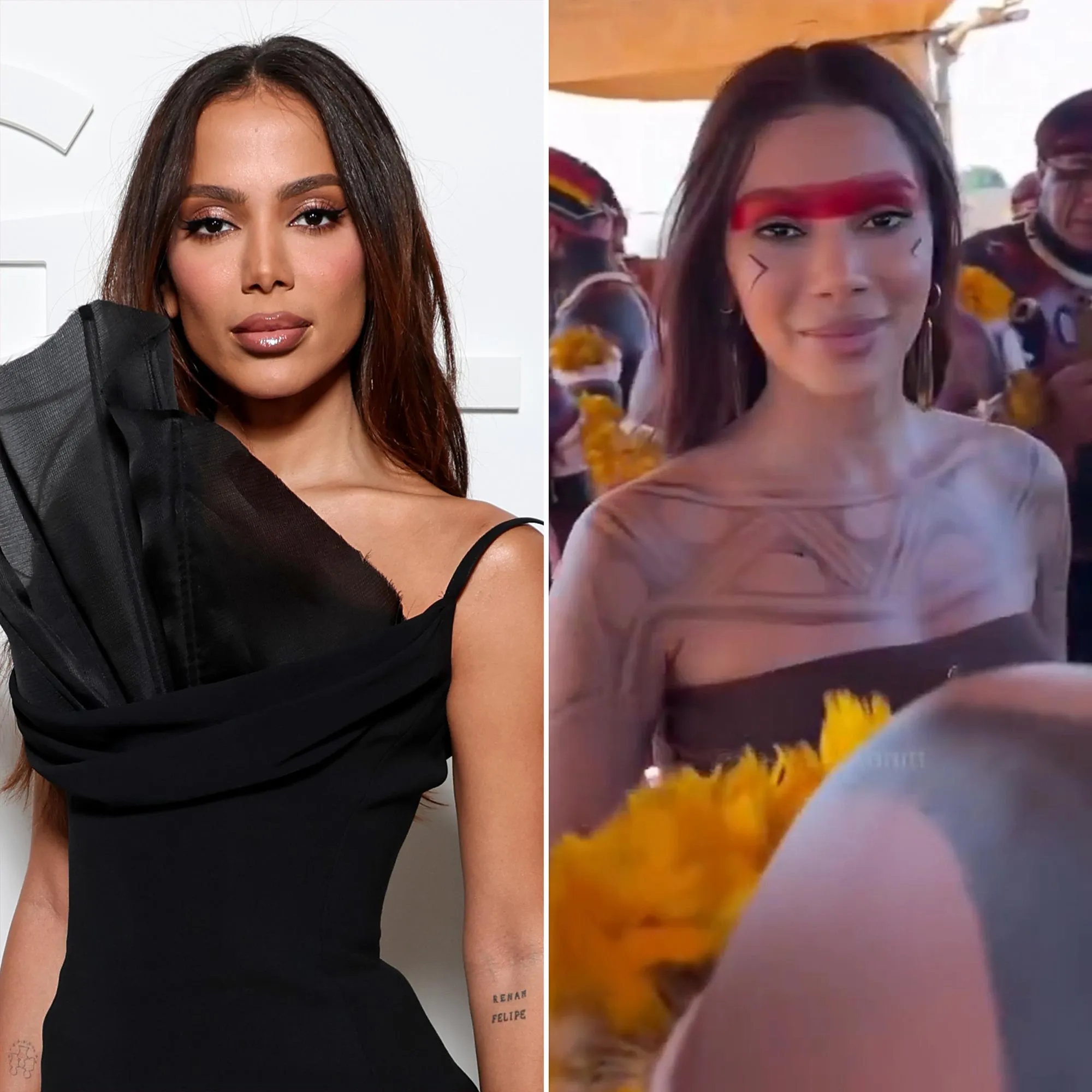 Anitta Receives Body Painting as Part of Kuarup Ceremony in Xingu 2174664900