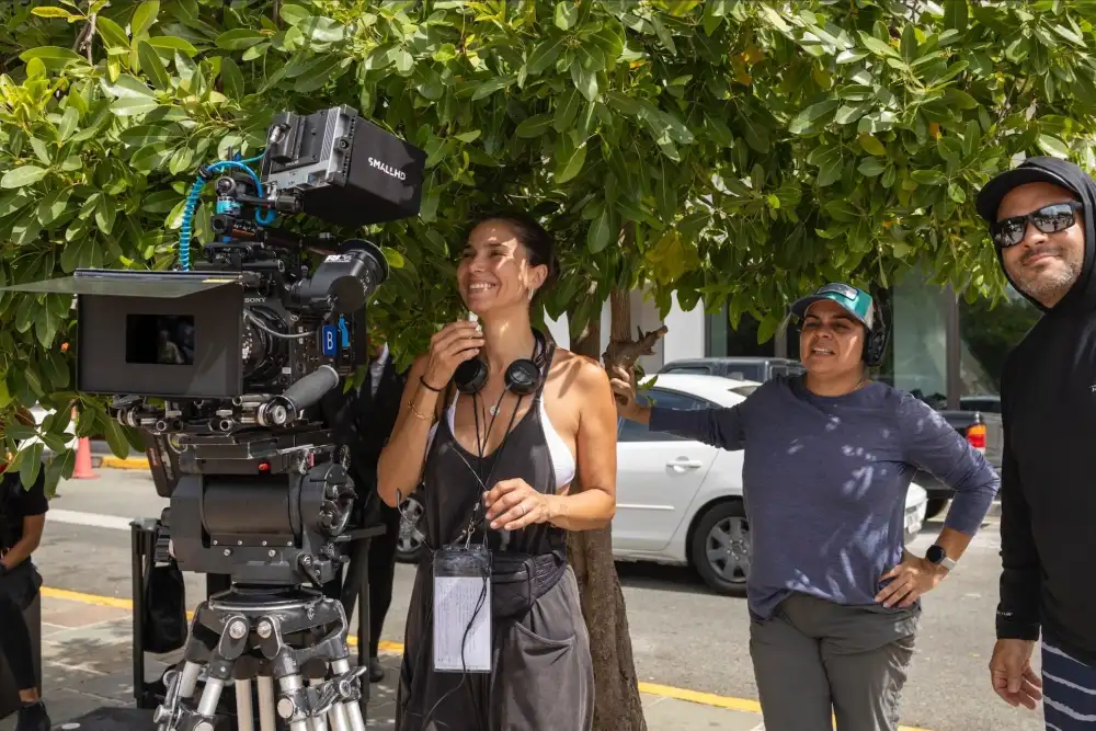 Rosalyn S&aacute;nchez filmando su primera pel&iacute;cula Diario, Mujer & Caf&eacute;
