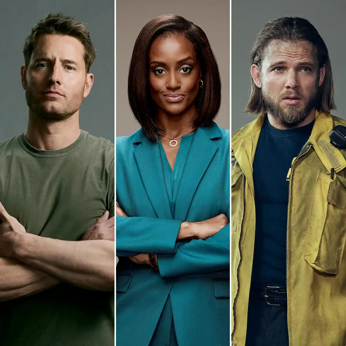 CBS Fall 2025 TV Schedule for New and Returning Shows Justin Hartley from Tracker Skye P Marshall from Matlock and Max Thieriot from Fire Country 009