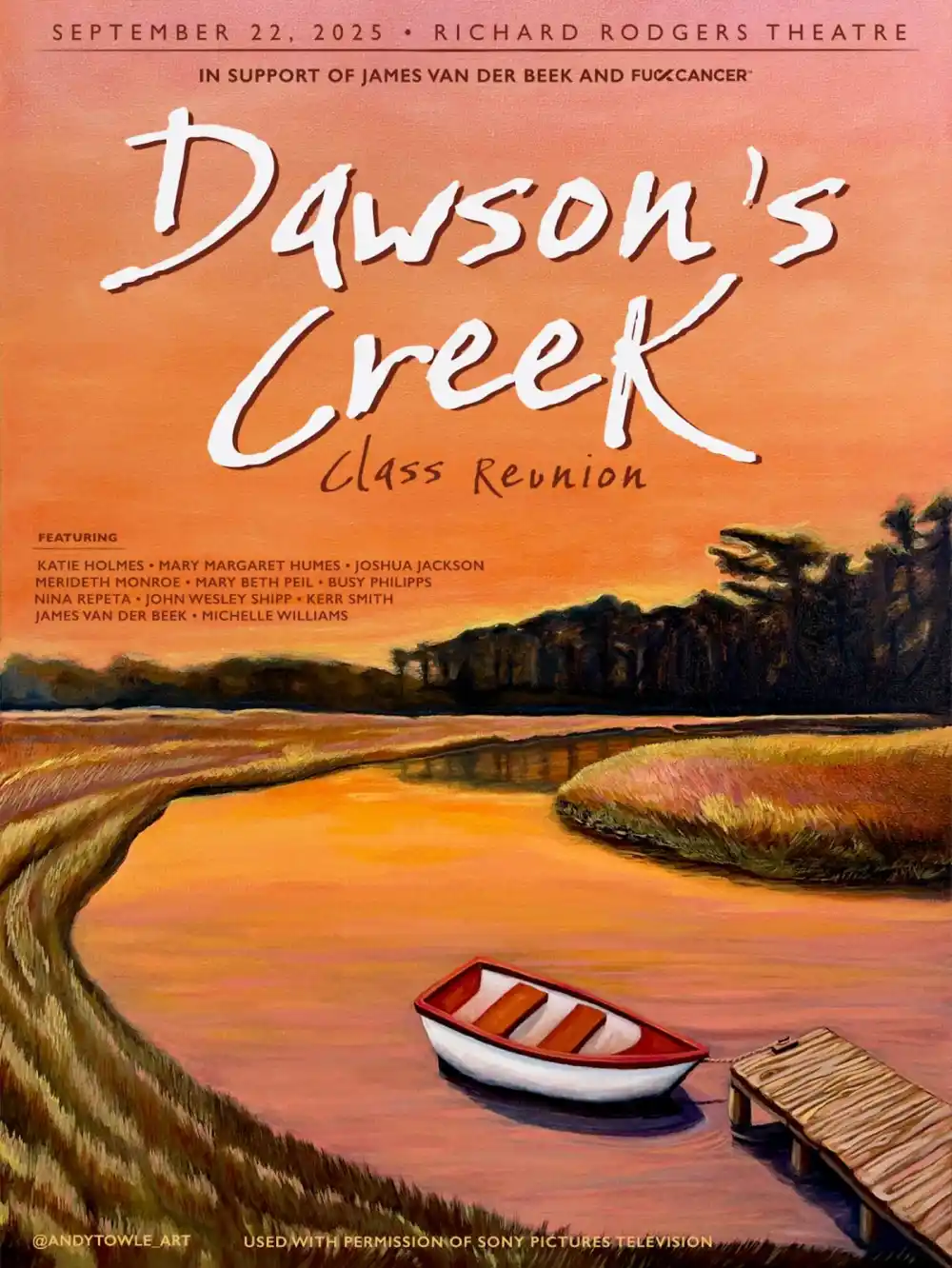 Dawsons Creek Reunion Tickets Sell Out in 1 Minutes Poster