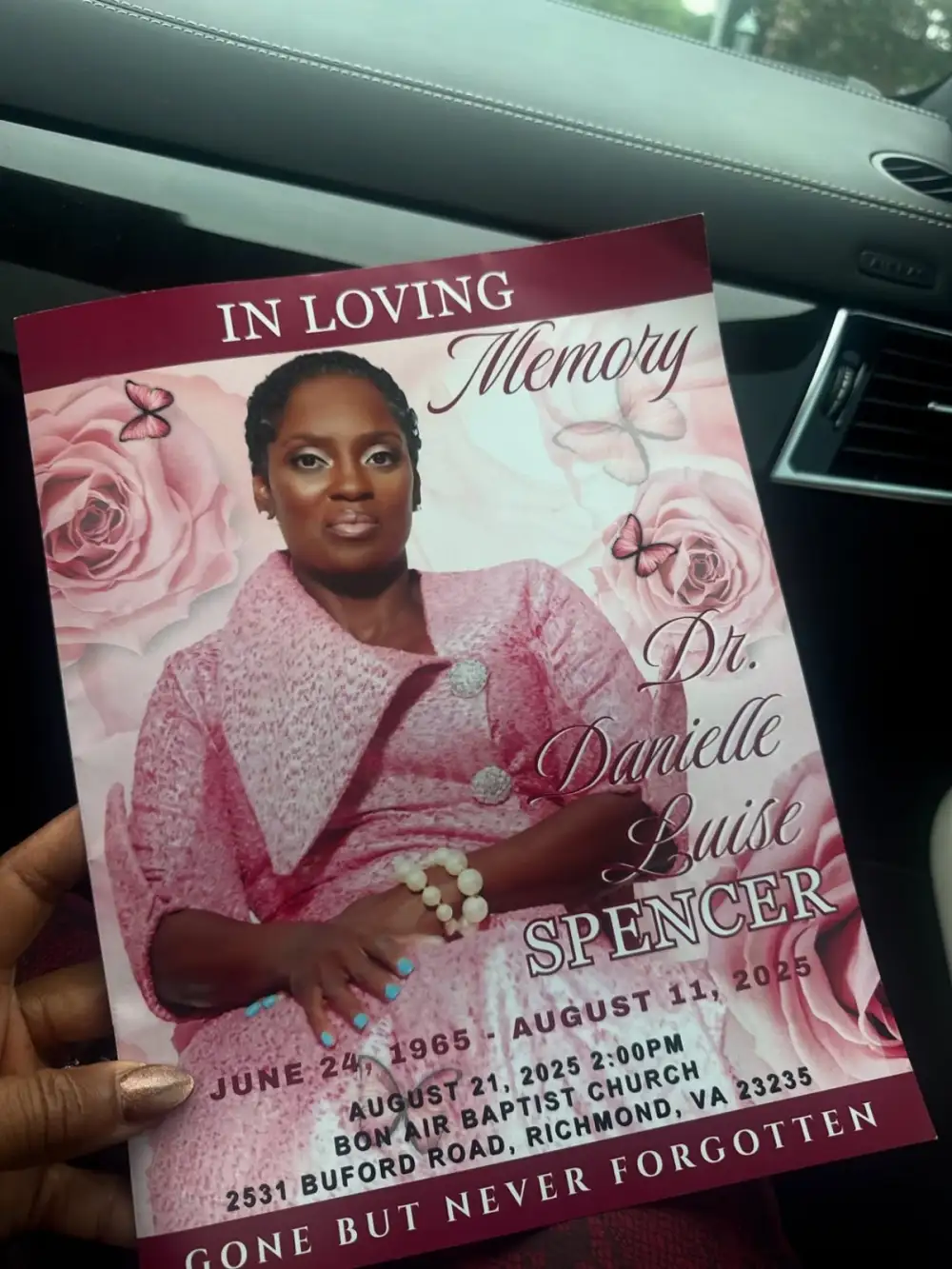 Whats Happening Star Dr Danielle Spencer Honored at Private Funeral