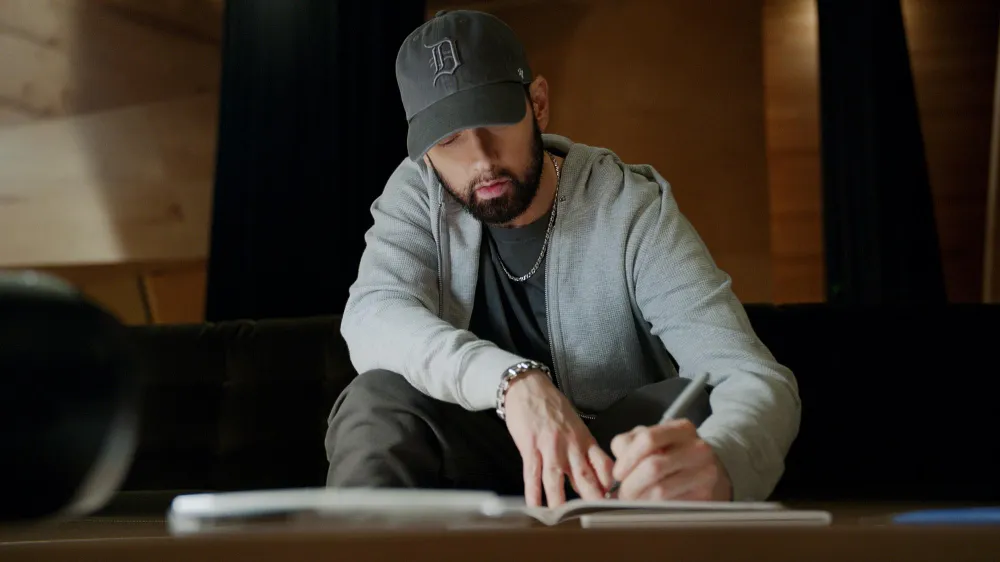 Eminem Doc Director Reflects on Rapper s Impact on Stan Culture How He Avoided Casting Obsessed Fans STANS STILL IMAGE_EMINEM WRITING