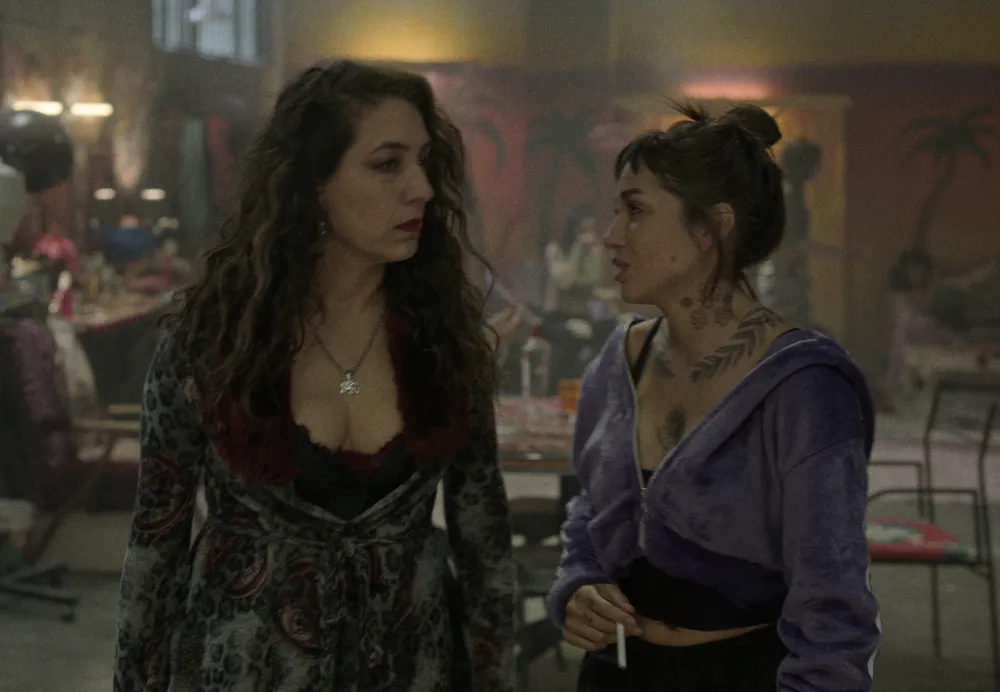 'En el Barro'. (L to R) Lorena Vega como La Zurda, Maria Becerra.