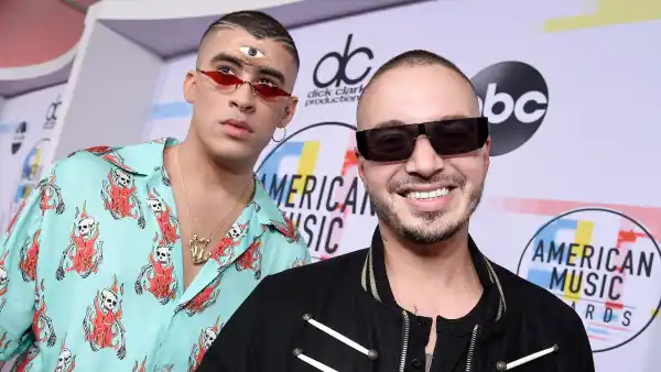 Bad Bunny y J Balvin - foto de archivo