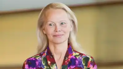 GettyImages-2174842194 Pamela Anderson's Makeup-Free Photos Since She Started Going Natural