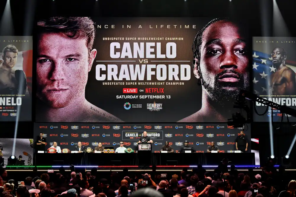 Presentaci&oacute;n del combate entre 'Canelo' y Crawford.