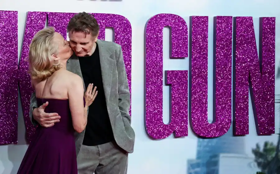 GettyImages-2225607794 Liam Neeson and Pamela Anderson's Cutest Photos Together