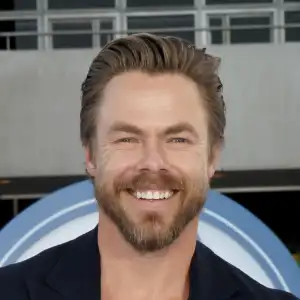 Derek Hough attending the "Fantastic Four: First Steps" premiere.