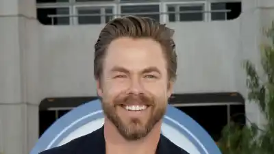 Derek Hough attending the "Fantastic Four: First Steps" premiere.