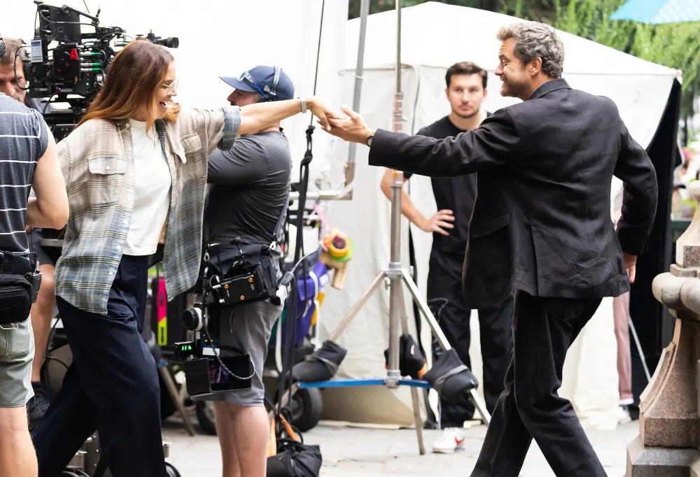 Celebrity Sightings In New York - August 05, 2025, Joshua Jackson Katie Holmes