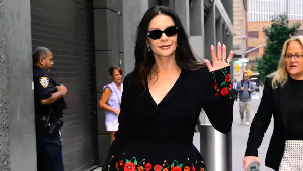 Catherine Zeta-Jones is seen in midtown on August 05, 2025 in New York City.