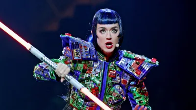 Katy Perry performing at Madison Square Garden on her "Lifetimes Tour."