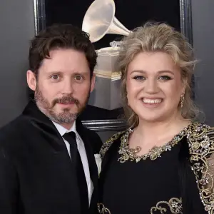 Brandon Blackstock and Kelly Clarkson attend the 2018 Grammy Awards.