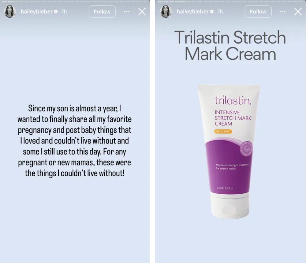 Hailey Bieber TriLASTIN