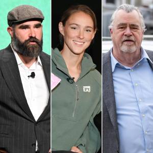 Jason and Kylie Kelce Attend Funeral for His Dad Eds Girlfriend