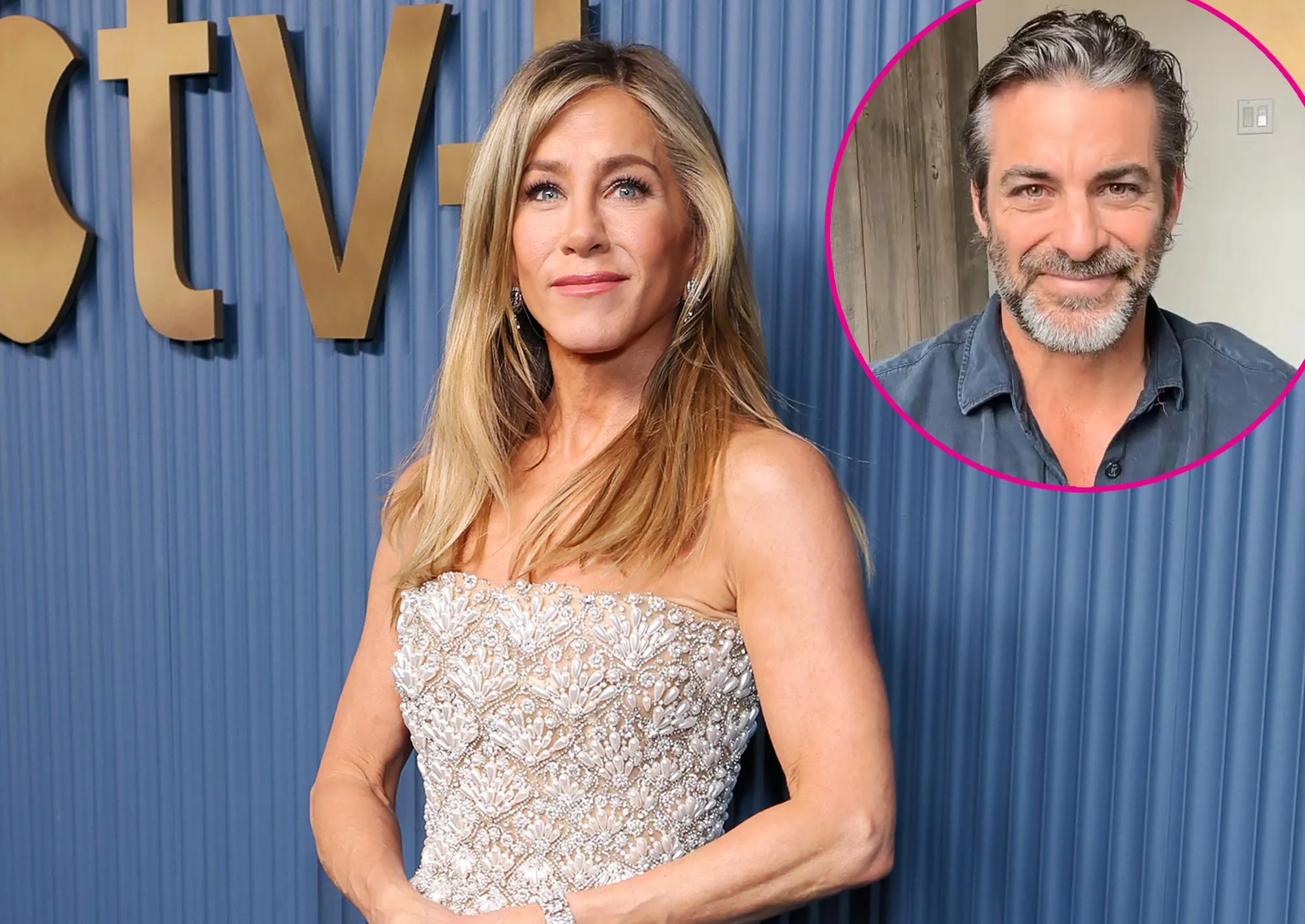 Jennifer Aniston Sweetly Supported by Boyfriend Jim Curtis at Event 2172283688