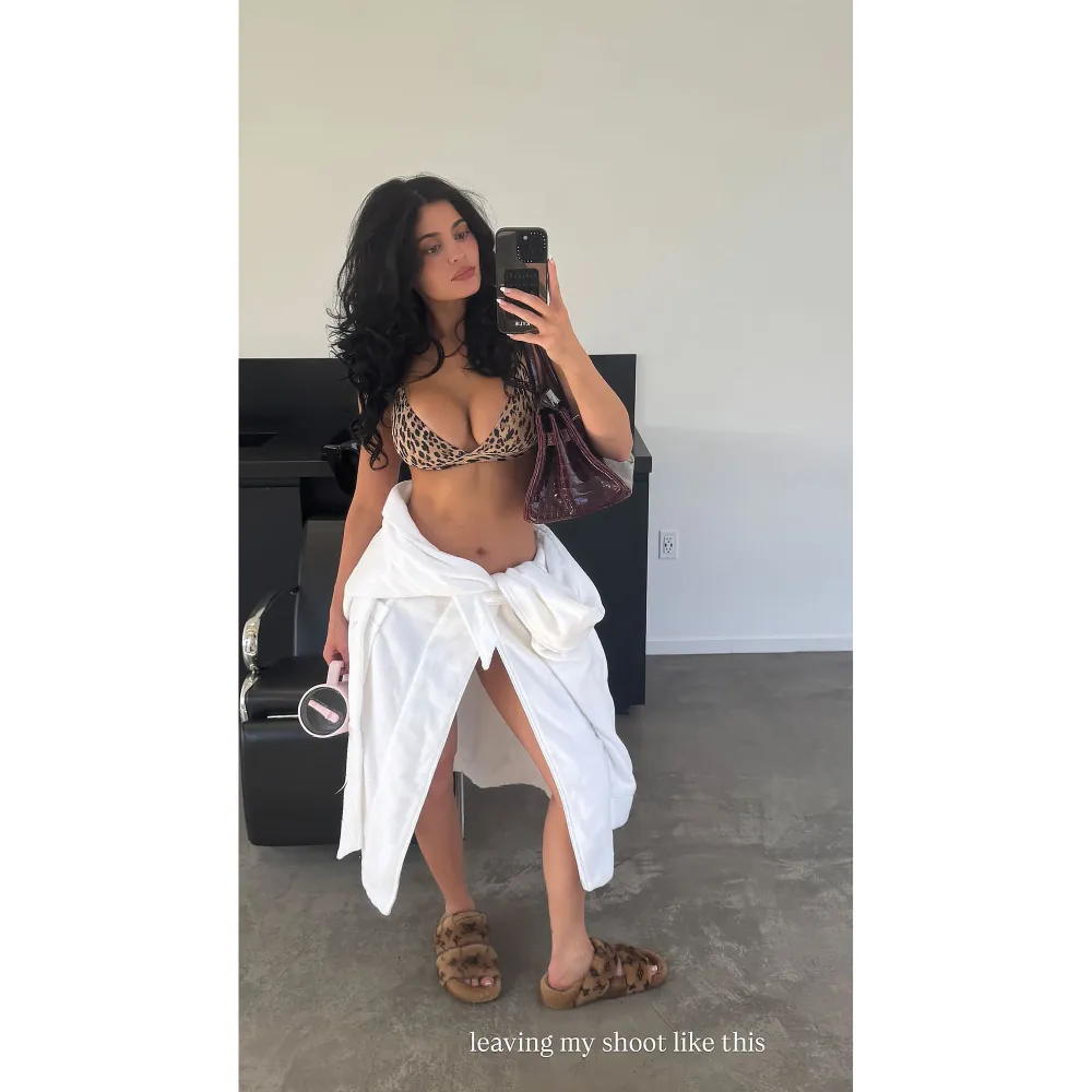 Kylie Jenner Leaves a Photo Shoot in Nothing But a Bikini Top