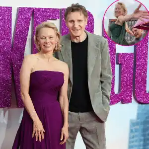 Liam Neeson and Pamela Anderson Adorably Recreate Titanic Scene