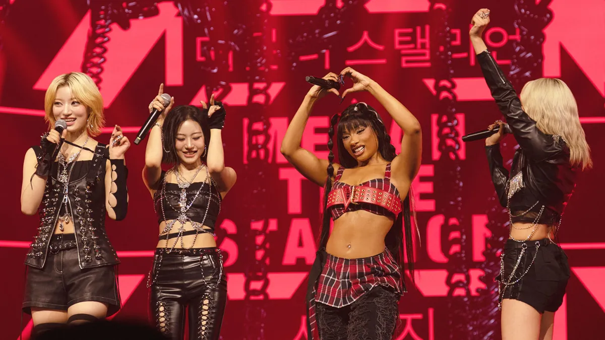 Megan Thee Stallion and BILLLIE KPOPPED Credit Apple TV